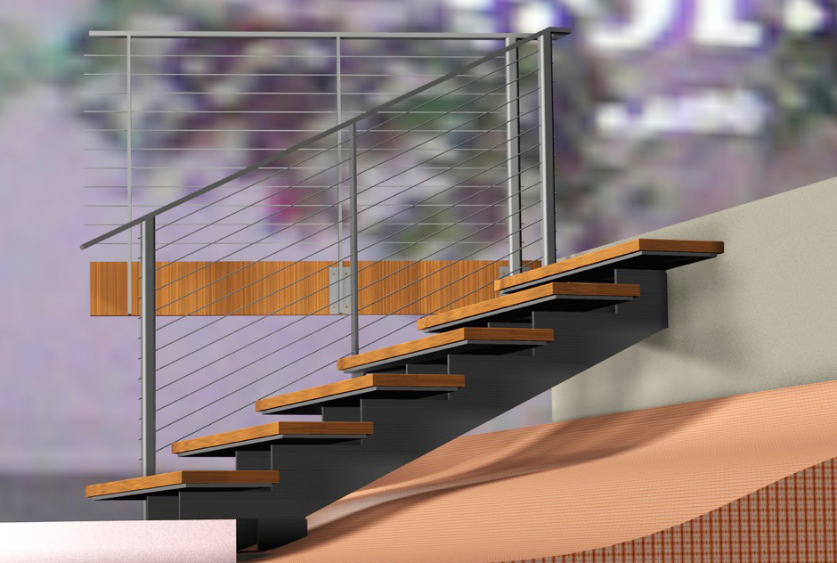 <b>Stairs</b><span><br /> Designed by <b>Frank Portschy</b> • Created and rendered in <a href='/3d-modeling/3d-modeling-cobalt.html'>Cobalt CAD & 3D Modeling Software</a></span>