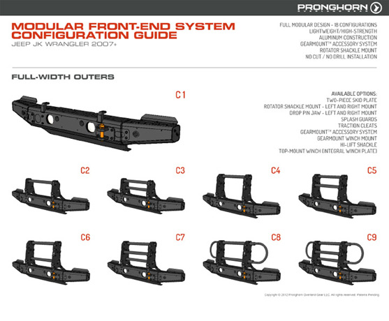 <b>Modular Front End System Configuration Guide</b><span><br /> Designed by <b><a href='/success-stories/mud-snow-sand-meet-technology/'>Trey Hermann</a></b> of <b><a href='http://pronghorngear.com/'>Pronghorn Overland Gear</a></b> • Created in <a href='/3d-modeling/3d-modeling-cobalt.html'>Cobalt CAD & 3D Modeling Software</a></span>