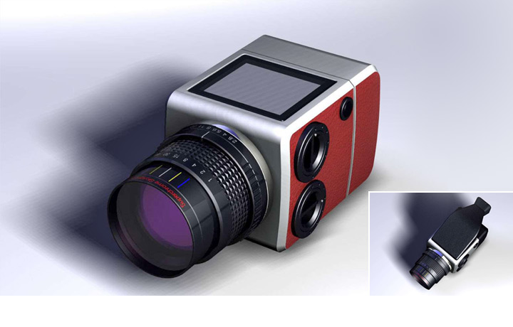 <b>Single-Lens Reflex Camera</b><span><br /> Designed by <b>Graeme MacDonald</b> • Created in <a href='/3d-modeling/3d-modeling-cobalt.html'>Cobalt CAD & 3D Modeling Software</a></span>
