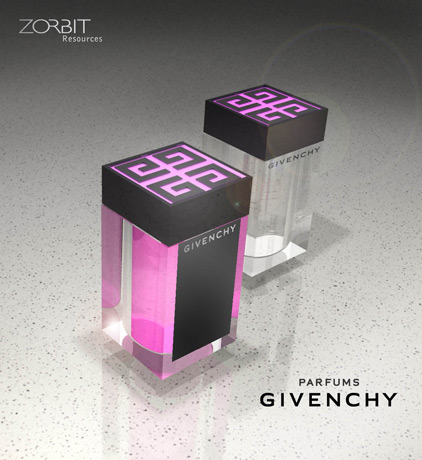 <b>Cosmetic Packaging</b><span><br /> Designed by <b>Scott Oshry</b> for <b>Givenchy</b> • Created in <a href='/3d-modeling/3d-modeling-cobalt.html'>Cobalt 3D Modeling Software</a></span>