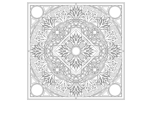 <b>Mandala №2 Drawing</b><span><br /> Designed by <b><a href='/success-stories/squaring-the-circles-creating-art-in-graphite/'>Al Plyley</a></b> • Created in <a href='/2d-3d-drafting/2d-3d-cad-graphite.html'>Graphite Precision CAD Software</a></span>