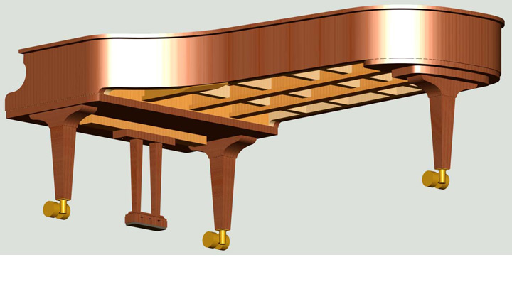 <b>Piano</b><span><br /> Designed by <b>Ron Overs</b> • Created in <a href='/3d-modeling/3d-modeling-argon.html'>Argon 3D Modeling Software</a></span>