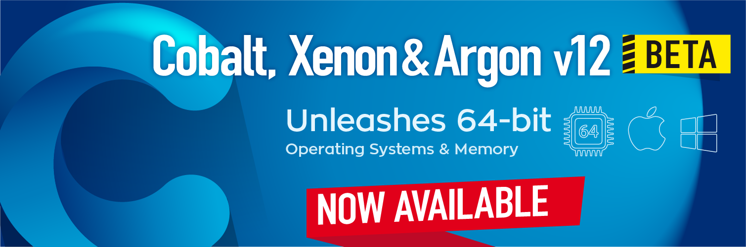 Cobalt, Xenon and Argon v12 Beta Now Available